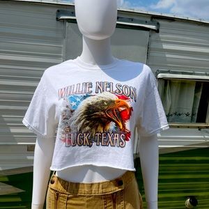 Crop Top America Willie Nelson